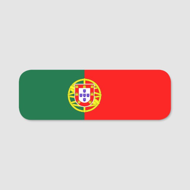 portugal country flag symbol namensschild (Vorderseite)