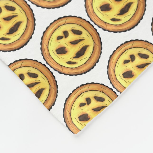 Portugal Custard Egg Tart Pastel Pastéis de Nata Fleecedecke (Ecke)