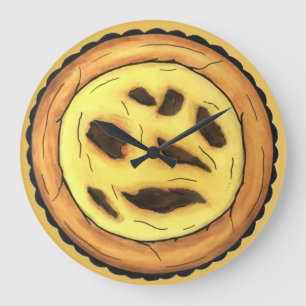 Portugal Custard Egg Tart Pastel Pastéis de Nata Große Wanduhr