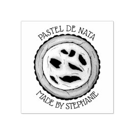 Portugal Custard Egg Tart Pastel Pastéis de Nata Gummistempel