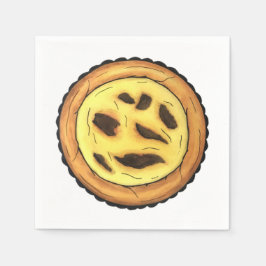 Portugal Custard Egg Tart Pastel Pastéis de Nata Serviette