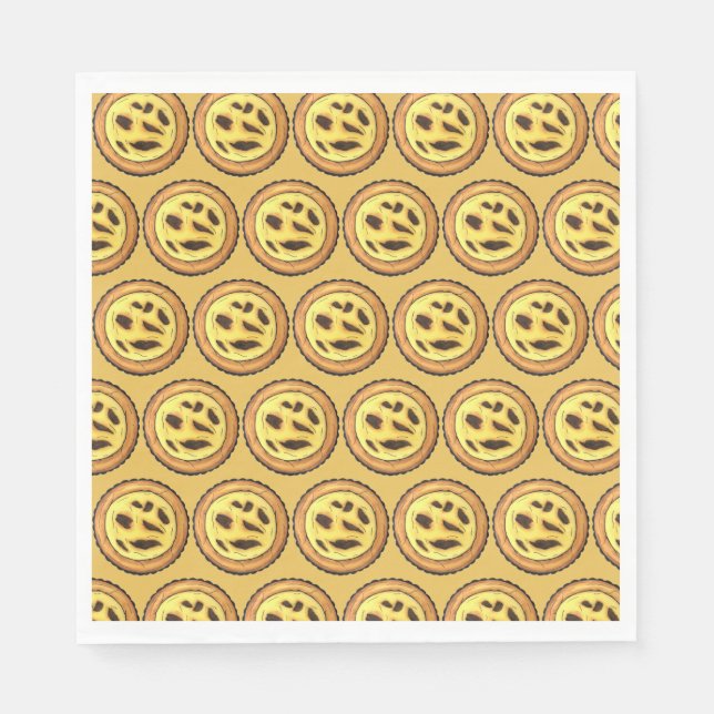 Portugal Custard Egg Tart Pastel Pastéis de Nata Serviette (Vorderseite)