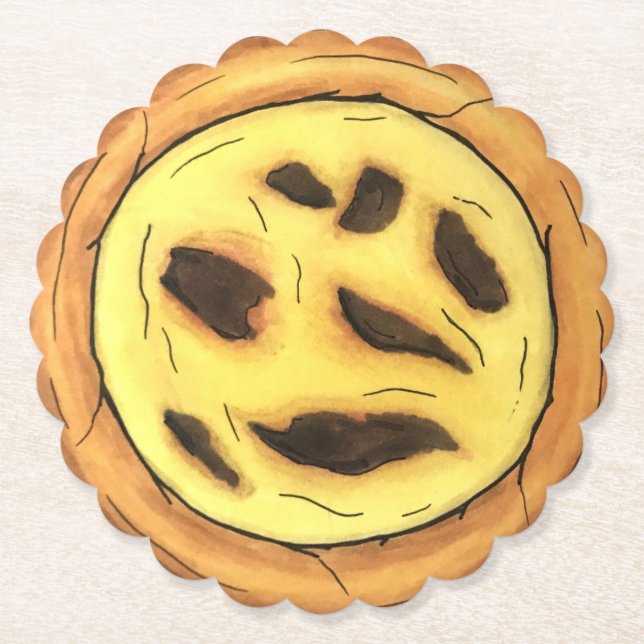 Portugal Custard Egg Tart Pastel Pastéis de Nata Untersetzer (Vorderseite)
