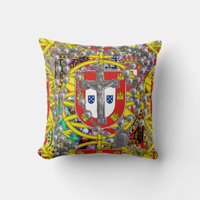 Portugal entwirft Throw Pillow Kissen (Vorderseite)