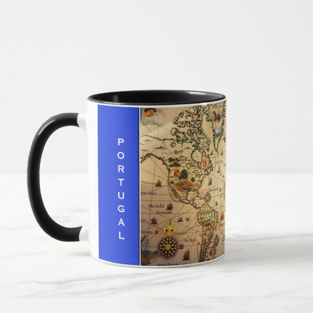 Portugal-Erforschungs-Karten-Tasse Tasse (Links)