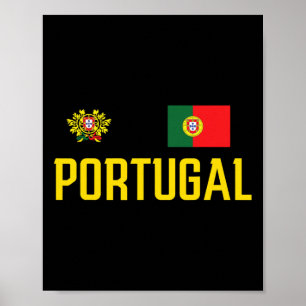 Portugal Fahne Portugiesisch Fußball Fan Männer W Poster