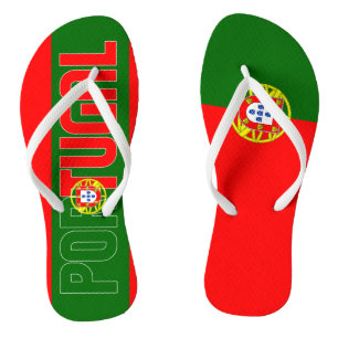 Portugal - Farbe der Beschriftung der Flagge rot g Flip Flops