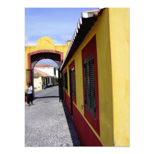 Portugal: Farben des Fotos Funchal Fotodruck (Vorne)