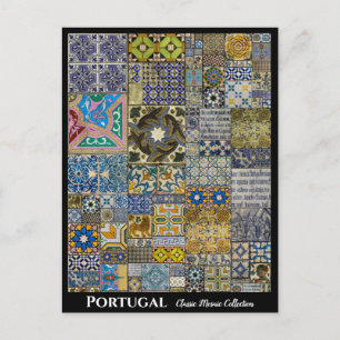 Portugal Farbenfrohe Mosaike Postkarte