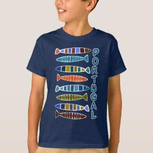 PORTUGAL-Fisch-Muster-Shirts u. -jacken T-Shirt