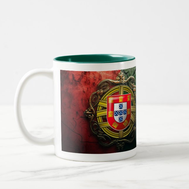 Portugal Flag Coffee Cup Zweifarbige Tasse (Links)