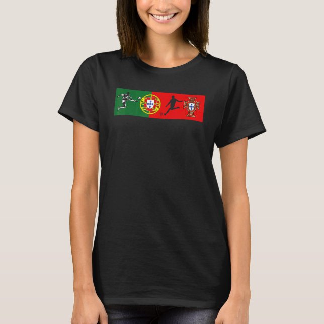 Portugal Flag Football Player Proud Portugal Socce T-Shirt (Vorderseite)