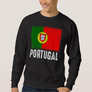 Portugal Flag Football Vintage Fan Fußballteam Por Sweatshirt