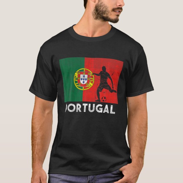 Portugal Flag Fußball Fußball Jersey Portugal Fan T-Shirt (Vorderseite)