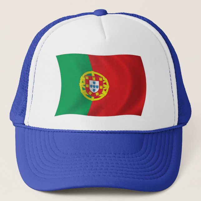 Portugal Flag Hat Truckerkappe (Vorderseite)