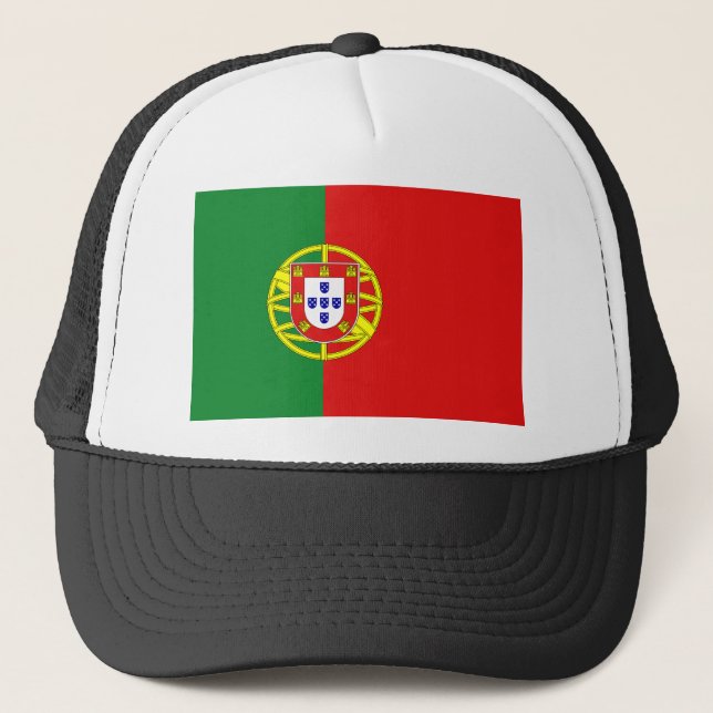 Portugal Flag Hat Truckerkappe (Vorderseite)