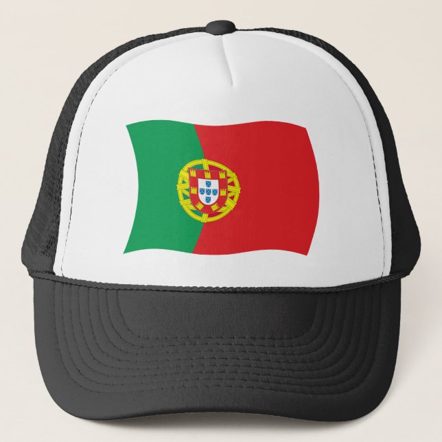 Portugal Flag Hat Truckerkappe (Vorderseite)