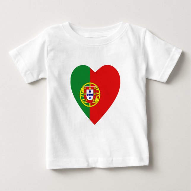 Portugal Flag Herz T - Shirt (Vorderseite)