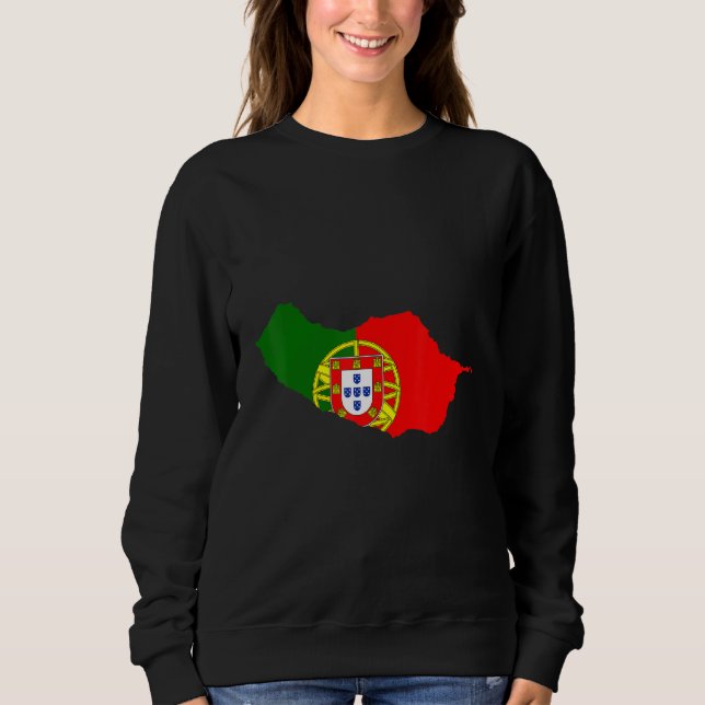 Portugal Flag im Madeira outline Madeira Sweatshirt (Vorderseite)