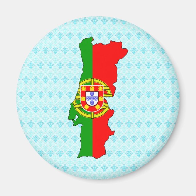 Portugal - Flag-Karte Magnet (Vorne)
