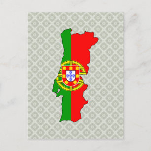 Portugal - Flag-Karte Postkarte