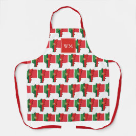 PORTUGAL FLAG MAP | Monogramm | Portugiesisch Schürze