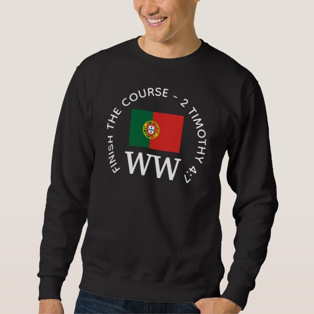 PORTUGAL Flag Personalisiert MONOGRAM Golf Sweatshirt (Vorderseite)