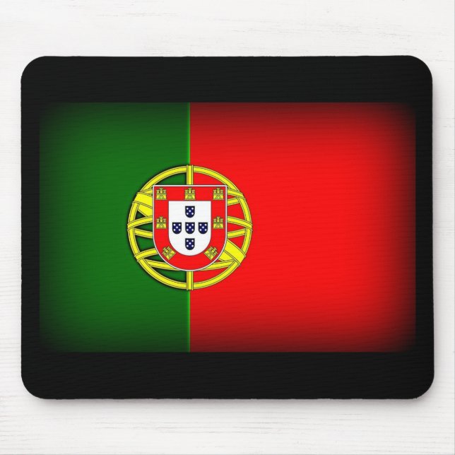 Portugal Flag Schwarzer Rand Mousepad (Vorne)