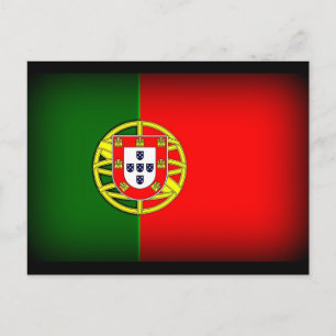 Portugal Flag Schwarzer Rand Postkarte