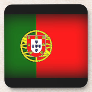 Portugal Flag Schwarzer Rand Untersetzer