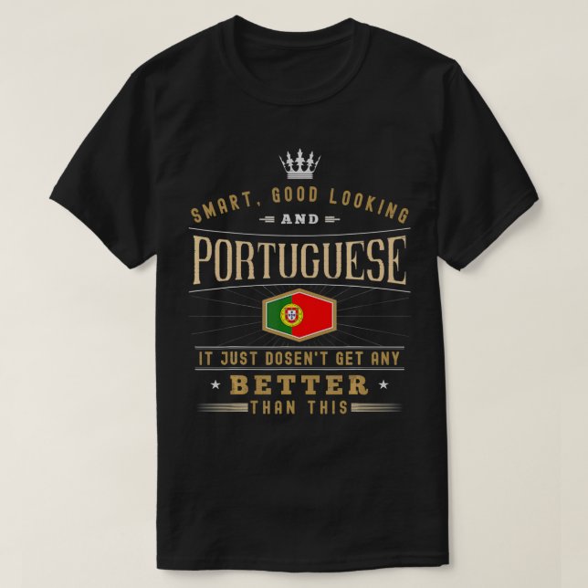 Portugal Flag Souvenirs for Portuguese Men & Women T-Shirt (Design vorne)