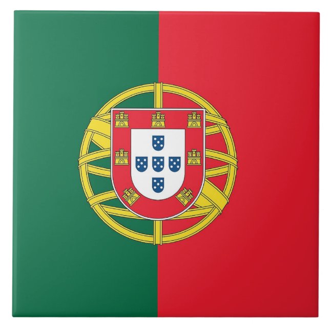 Portugal Flag Tile Fliese (Vorderseite)