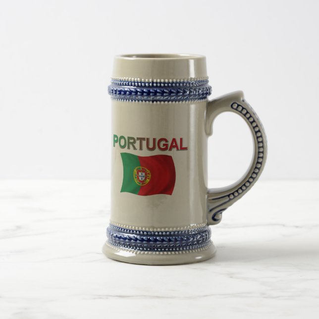 Portugal-Flagge Bierglas (Rechts)