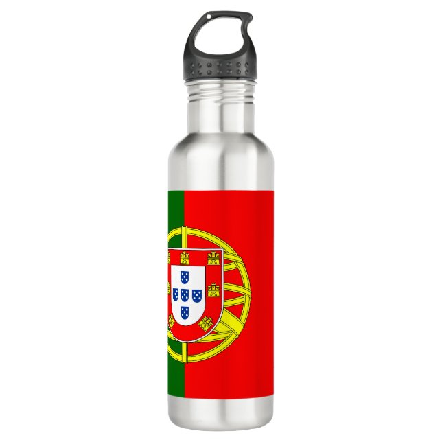 Portugal-Flagge Edelstahlflasche (Vorderseite)