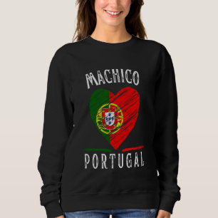 Portugal Flagge Herz Machico Stadt Sweatshirt