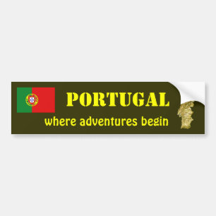 Portugal-Flagge + Karte Aufkleber Autoaufkleber
