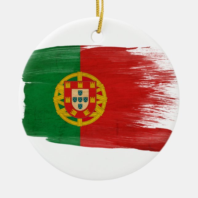 Portugal-Flagge Keramik Ornament (Vorne)