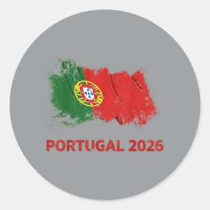 Portugal-Flagge Portugiesischer Fußball Soccer Wel Runder Aufkleber