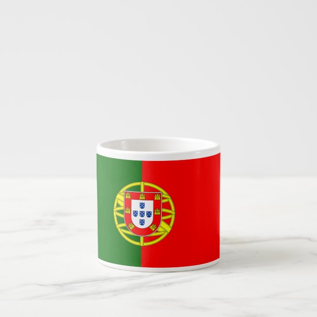 Portugal Flagge Rotes grünes Goldmedaille für Waff Espressotasse (Vorderseite)