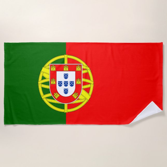 Portugal Flagge Strandtuch (Vorderseite)