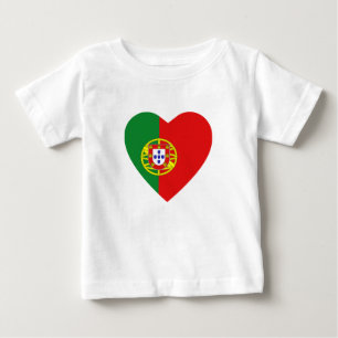 Portugal-Flaggen-Herz-T - Shirt
