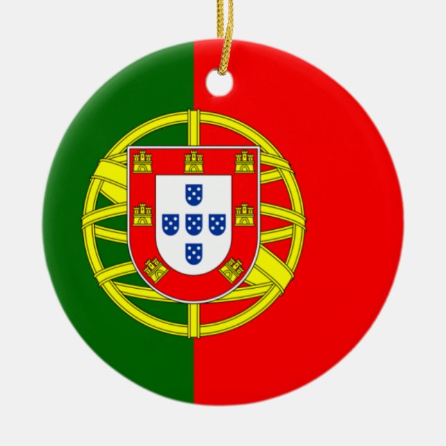 Portugal-Flaggen-Verzierung Keramikornament (Vorne)
