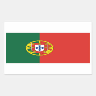 Portugal Flaggenaufkleber Rechteckiger Aufkleber