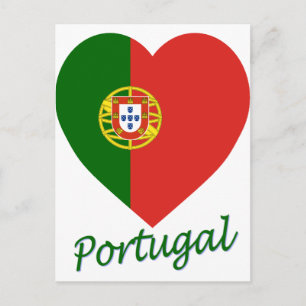 Portugal - Flaggenherz Postkarte