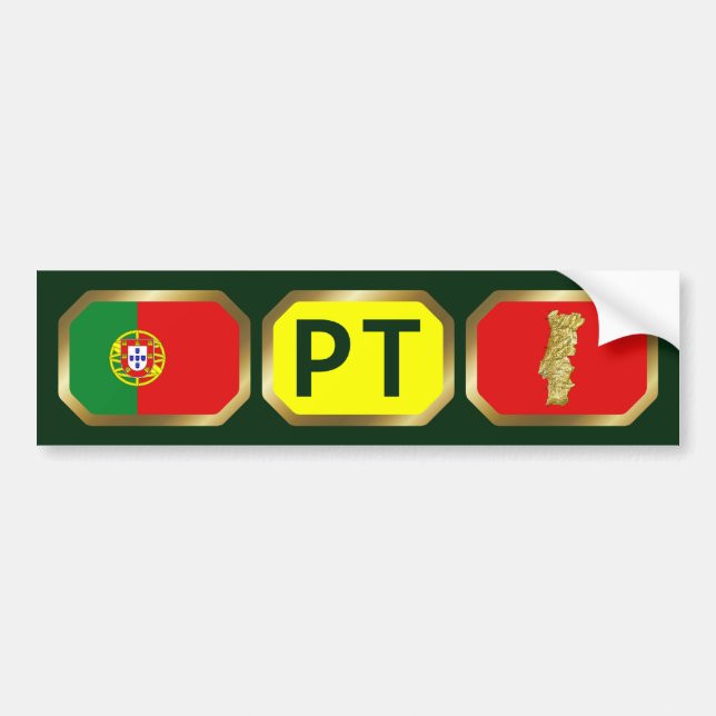 Portugal Flaggenplan-Autoaufkleber Autoaufkleber (Vorne)