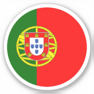 Portugal Flaggenrundkleber Aufkleber