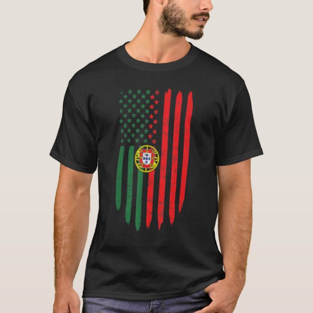 Portugal Flaggenstaat Portugiesische Vater Mama Er T-Shirt (Vorderseite)