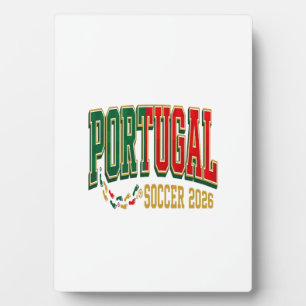 Portugal Fußball 2026 Fußball Fett Land Typografie Fotoplatte