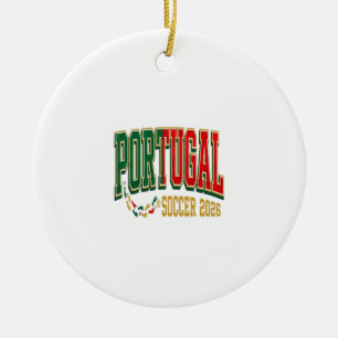 Portugal Fußball 2026 Fußball Fett Land Typografie Keramik Ornament