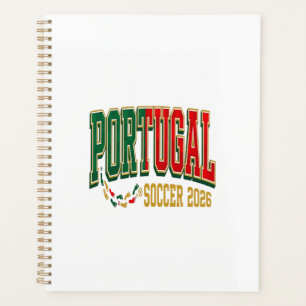 Portugal Fußball 2026 Fußball Fett Land Typographi Planer